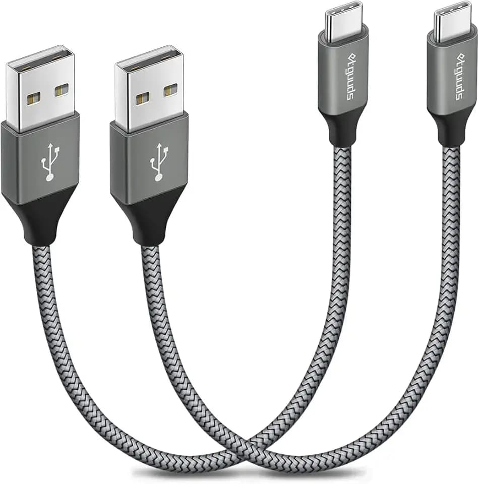 etguuds USB to USB C Cable 1ft, 2-Pack USB A to USB C Charger Cord Type C