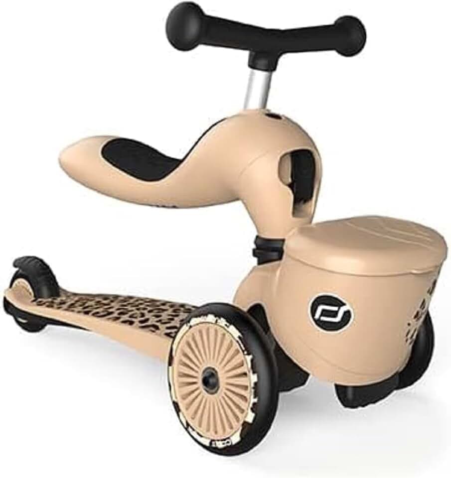 Scoot & Ride Unisex – Babys Highwaykick 1 Lifestyle Kickboard mit Sitz und Behälter…