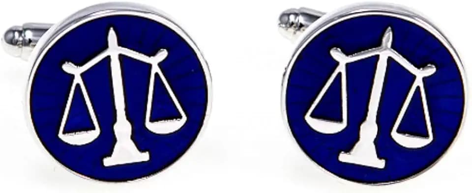 MRCUFF Law Scales of Justice Attorney Lawyer Pair Cufflinks in Presentation Gift Box & Polishing Cloth
