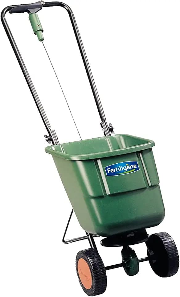 Fertiligène Easy Green Streuer 3-in-1, für Dünger, Saatgut und Streusalz, Fassungsvermögen: 5 bis 9 kg, mittlere und große Flächen, aus recycelbaren Materialien