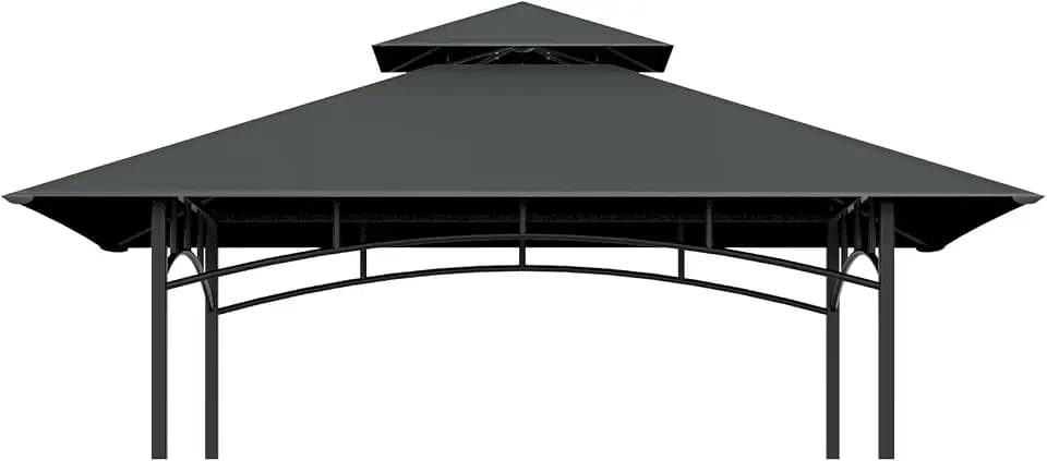 5' x 8' Grill Gazebo Replacement Top for L-GG001PST-F, Dark Gray