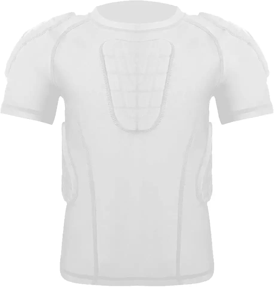 Kids Youth Padded Compression Shirt Chest Protector for Baseball Football Padded Shirt Heart Guard Protective Shirt