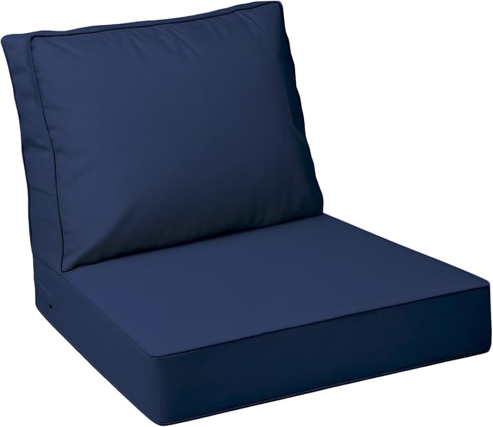 AAAAAcessories Outdoor Chair Cushions, 24 x 24 x 5 + 19 in, Set of 1