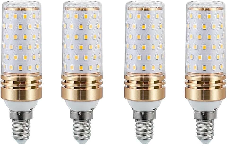 E14 LED Warmweiß 3000K 9W, 900LM, Nicht Dimmbar, Ersetzt 90W Halogenlampe, 360-Grad-Licht, Stabform Cornlampe, AC 230V, Maiskolben LED für Deckenlampe, 4er-Pack