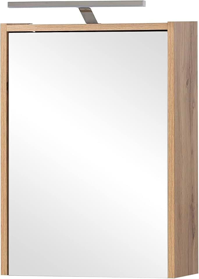 Schildmeyer Spiegelschrank Carlos, Eiche Landhaus Dekor, 43,5 x 16 x 64 cm