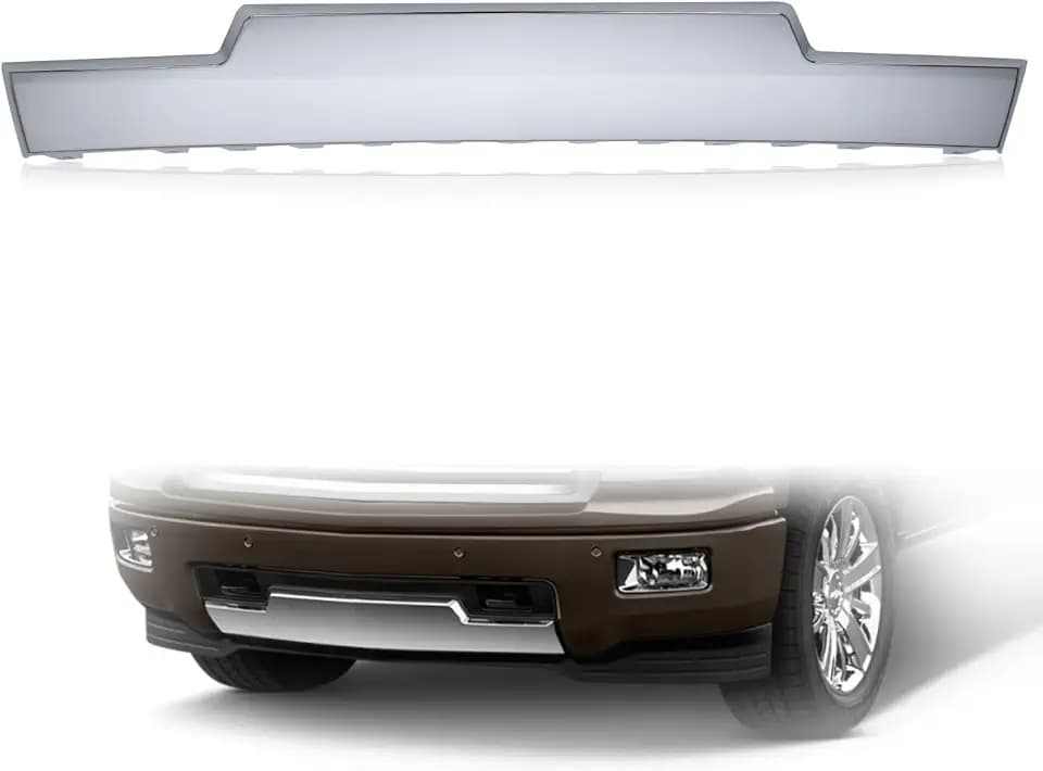 Front Bumper Skid Plate Chrome Compatible with 2014-15 Chevy Silverado 1500