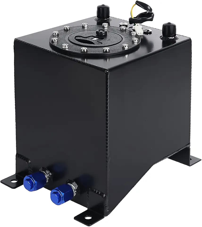 LokoCar Fuel Cell Tank 2.5 Gallon 10 Litre Cap Level Sender Aluminum Black
