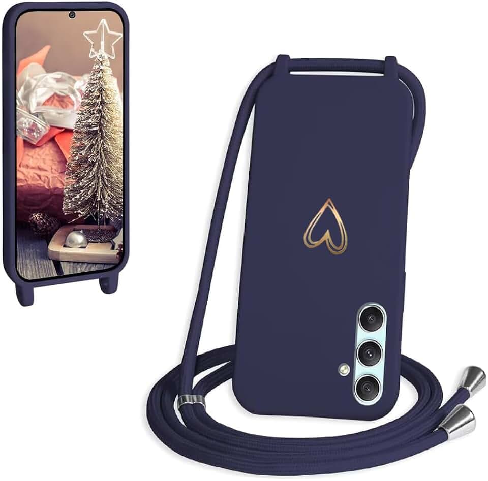CaseLover Handyband für Samsung Galaxy A14 5G/4G Hülle mit Band, Navy Blau
