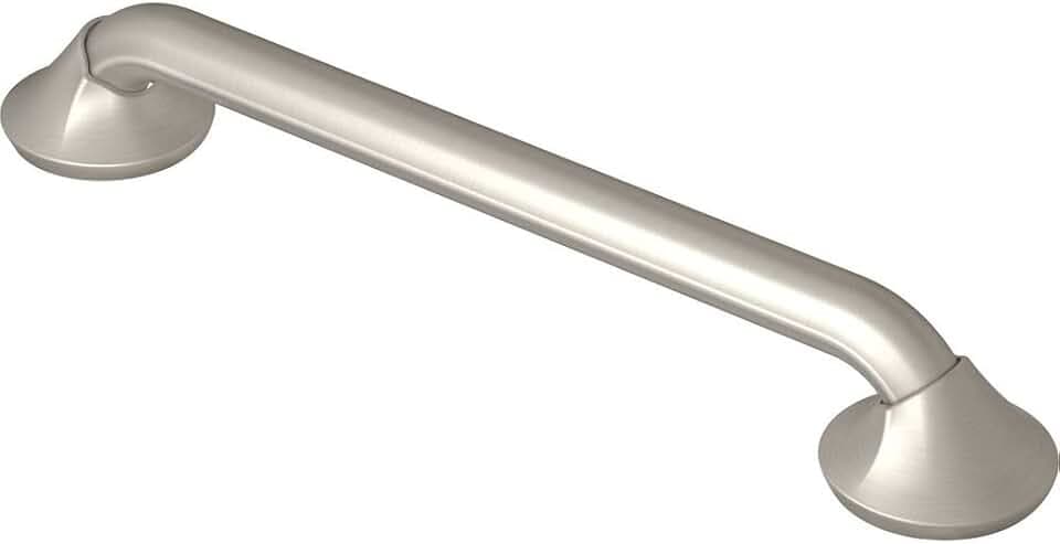 Moen YG2818BN Bathroom Safety 18-Inch Stainless Steel Transitional Bathroom Grab Bar, Brushed Nickel