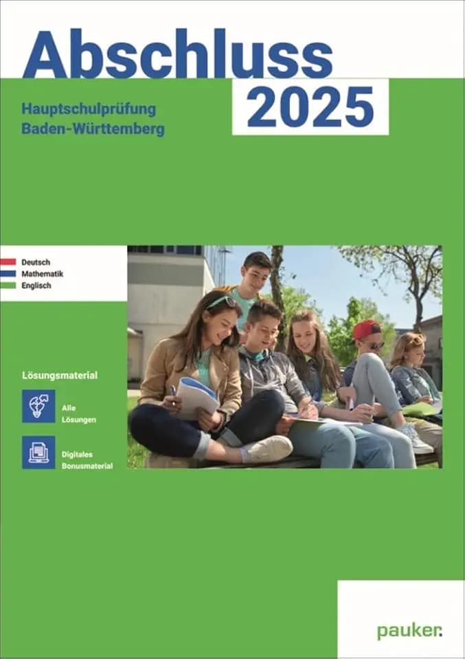 Abschluss 2026 - Hauptschule Baden-Württemberg - Lösungsband: Deutsch, Mathe und Englisch - Prüfungsvorbereitung 2026