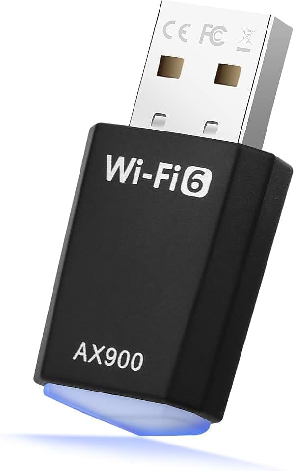 USB WLAN Stick für PC WLAN USB Stick Internet Empfänger WiFi Adapter Dongle AX900 WiFi 6 Dual Band 5GHz/2.4GHz mit Eingebautem Treiber für Desktop Laptop Kompatibel mit Windows 7/10/11