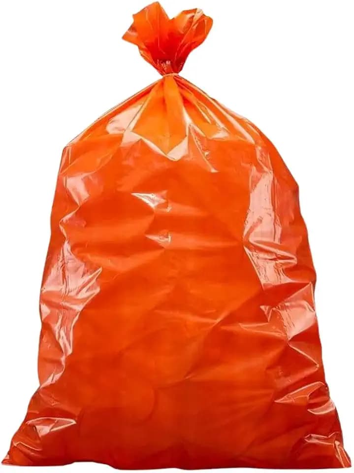 Plasticplace 32-33 Gallon Trash Bags │ 1.2 Mil │ Orange Garbage Can Liners │ 33’” x 39” (100 Count)