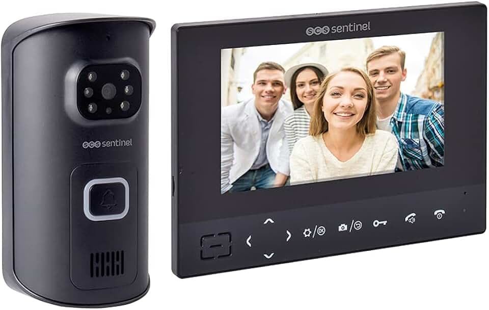 SCS SENTINEL - Drahtlose Video-Türsprechanlage PVS0009 AIRVISIO 200-7"-Touchscreen - 12 Stunden Betriebsdauer - 200 m Reichweite - 3 Jahre Garantie