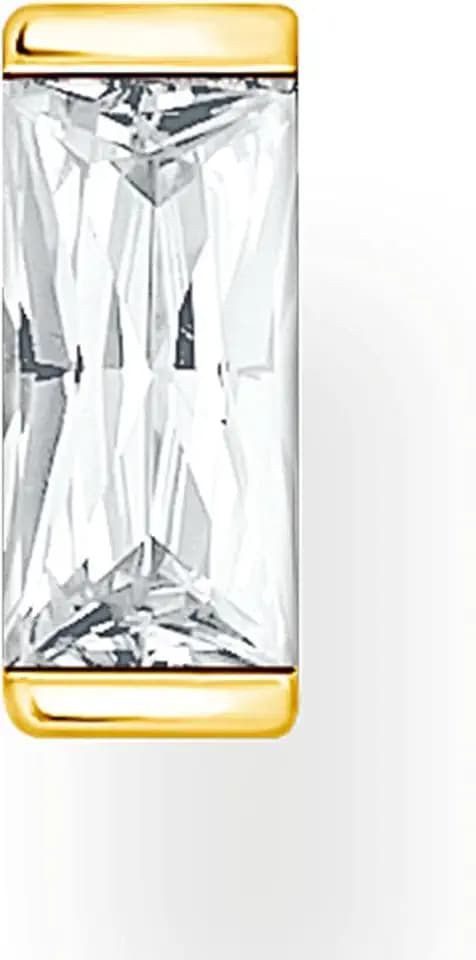 Thomas Sabo Einzel Ohrstecker weißer Stein 925 Sterling Silber H2185