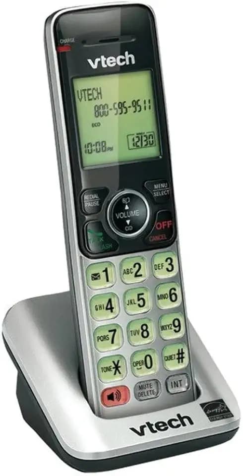 VTech CS6609 DECT 6.0 Expandable Cordless Accessory Handset Only (Requires Compatible Base: CS6619, CS6629, CS6648, CS6649) - Silver/Black