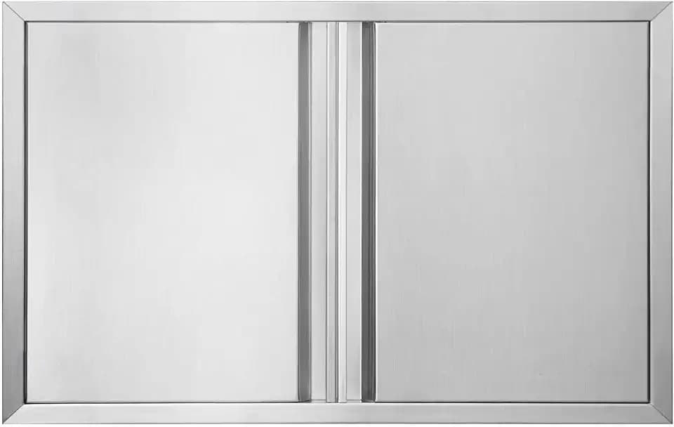 BI-DTOOL Outdoor Kitchen Double Doors 35" W X 24" H BBQ Access Door Thickened 304 Brushed Stainless Steel Doors for Indoor/Outdoor Kitchen Outdoor Cabinet Barbeque Grill or BBQ Island