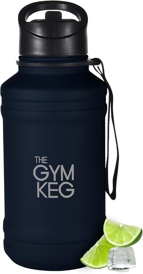 THE GYM KEG Stainless Steel Water Bottle - Leak-Proof, Insulated Beverage Container for Hot and Cold Drinks - Durable, Versatile and Kid-Safe - Keg Stainless Steel Bottle - New