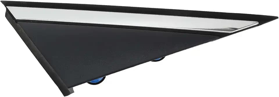 Motoforti Pillar Corner Triangle Trim View Mirror Flag Applique Panel Cover for Hyundai Sonata 2015-2018 Plastic No.86190C1100 Black Silver Tone