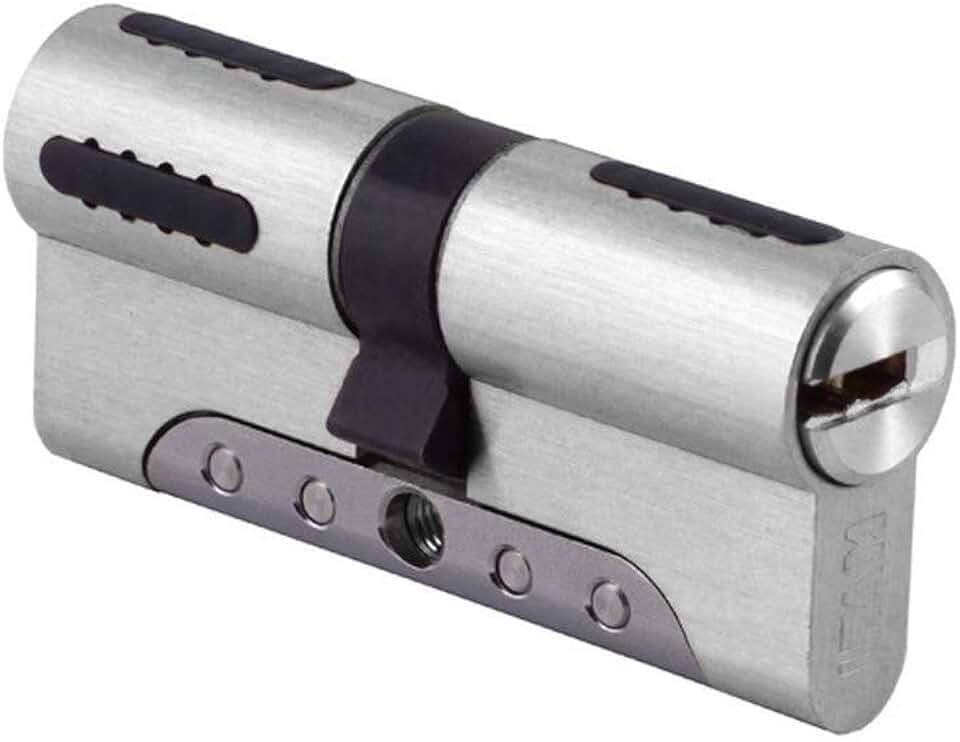 IFAM Schließzylinder WX1000 35x35 Nickel, Außentürzylinder, Profil-Zylinder Hohe Sicherheit, Europäisches Profil, zylinderschloss, Bruchschutz, Bohrschutz, Bump-Schutz, Inklusive 5 Schlüssel