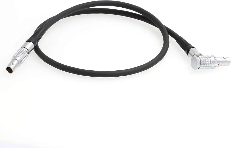 0B 2 Pin Right Angle to 2 Pin Stright Plug for ARRI Alexa Teradek Bond Power Cable