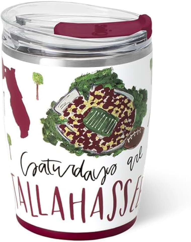 Swig Life 12oz Insulated Tumbler with Lid, Saturdays in Tallahassee