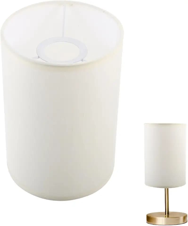 balacoo Round Lamp Shade for E27 Light Socket 7.87 X 5.51 X 5.51 in Decorative Lamp Cover Material Simple Lampshade Replacement for Table Floor Bedroom Living Room Office Hotel