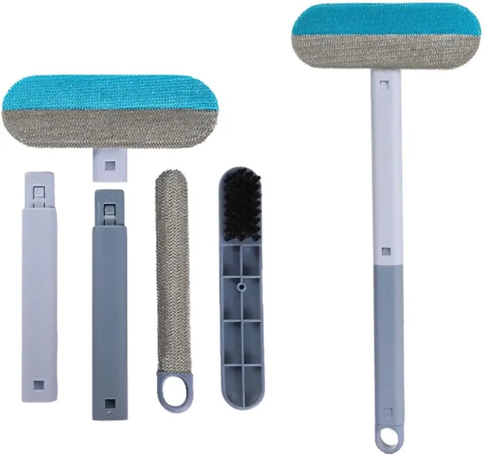 3-in-1 Pet Hair Remover, Multifunctional Cat & Dog Hair Cleaning Brush with Extendable Handle and Dual-Sided Lint Brush for Narrow Space Fur Scraping