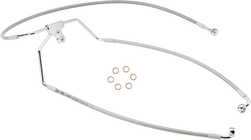 1996-2013 Touring 16" Handlebar Extension NO ABS Brake Line Silver