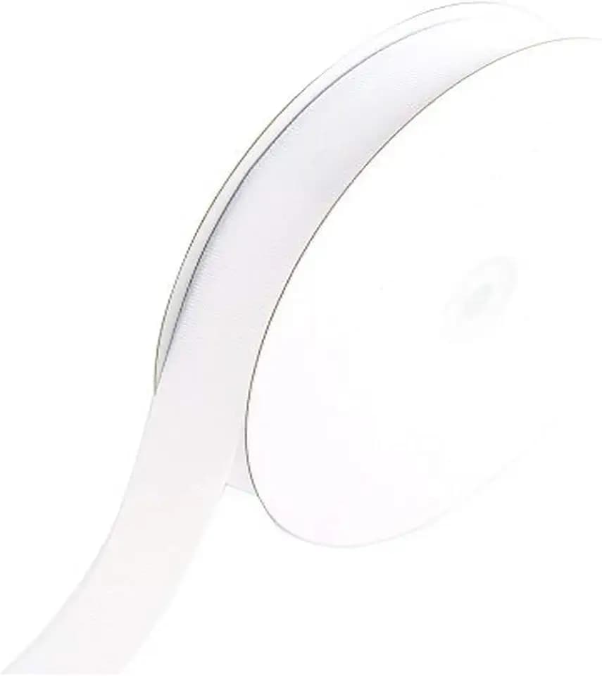 Creative Ideas 7/8-Inch Solid Grosgrain Ribbon, 50-Yard, White