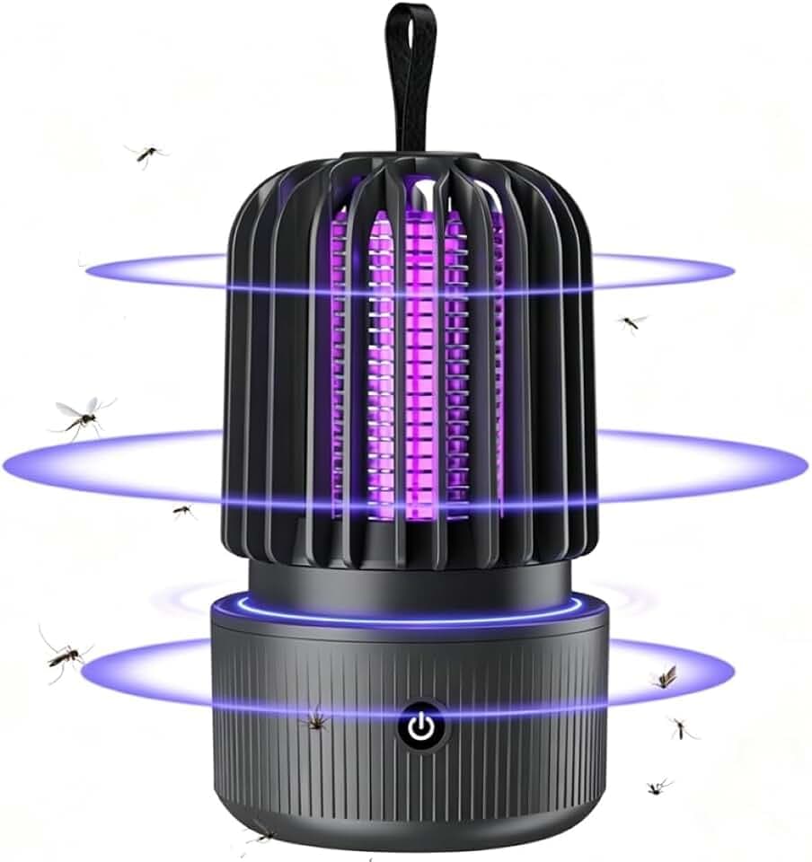 Elektrische Fliegenfalle, 2026 Upgraded Mückenlampe, Mückenvernichter,Insektenlampe,für Haus, Camping, Reisen