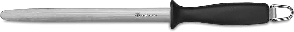 WÜSTHOF Wetzstahl 20 cm oval, Schwarz / Silber