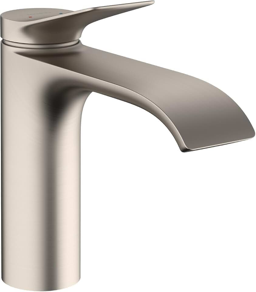 hansgrohe Vivenis 75020821 Moderne Waschbeckenarmatur mit 1 Griff, 1 Loch, 17,8 cm hoch, gebürstetes Nickel