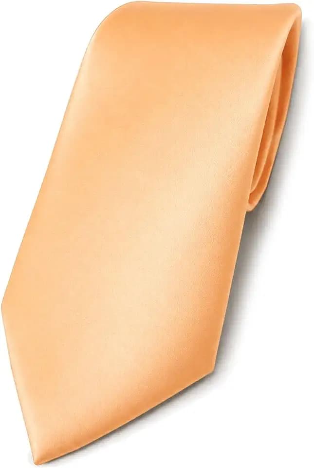 TigerTie Herren Satin-Krawatte einfarbig, 150x8 cm, für Business, Hochzeit und Feier