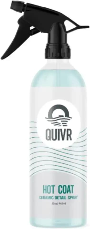 QUIVR Hot Coat Ceramic Detailer 32 oz. Advanced Ceramic-Infused Quick Detail Spray Hydrophobic, UV Resistant Protection & Mirror-Like Gloss Easy Application Wet or Dry Surfaces, No Streaks or Smears