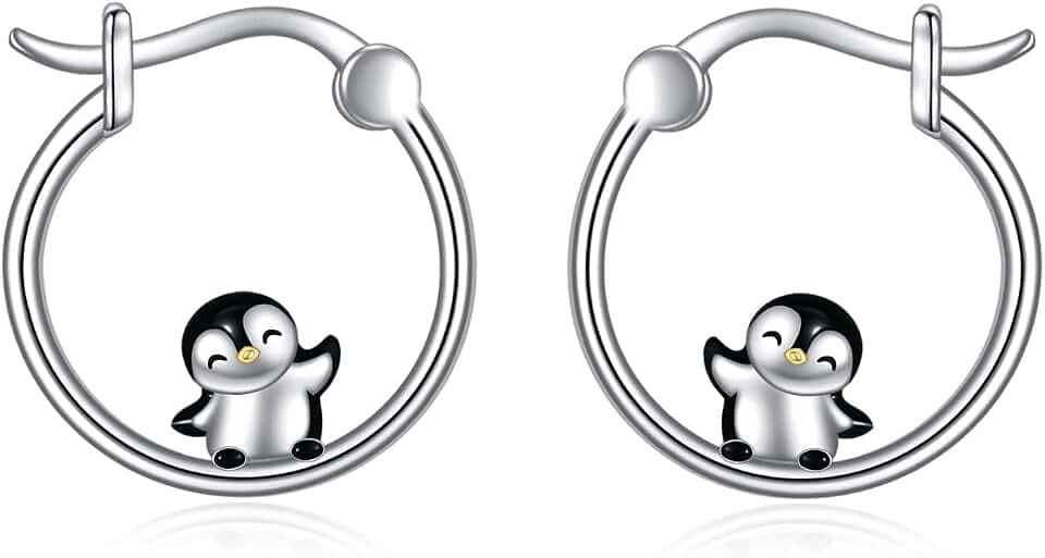 Tier Creolen Ohrringe 925 Sterling Silber Niedliche Tier Ohrringe Schmuck Geschenke für Damen Mädchen