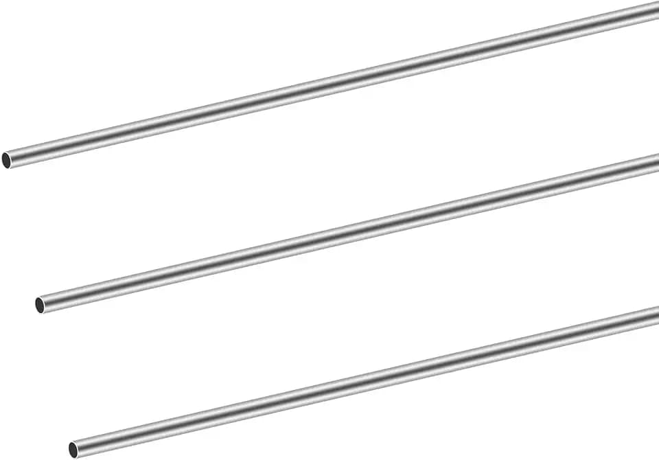 304 Edelstahlrohre, 7 mm Außendurchmesser, 0,2 mm Wandstärke, 300 mm Länge, Edelstahl-Rundrohre für Zuhause, DIY Handwerk (3 Stück)