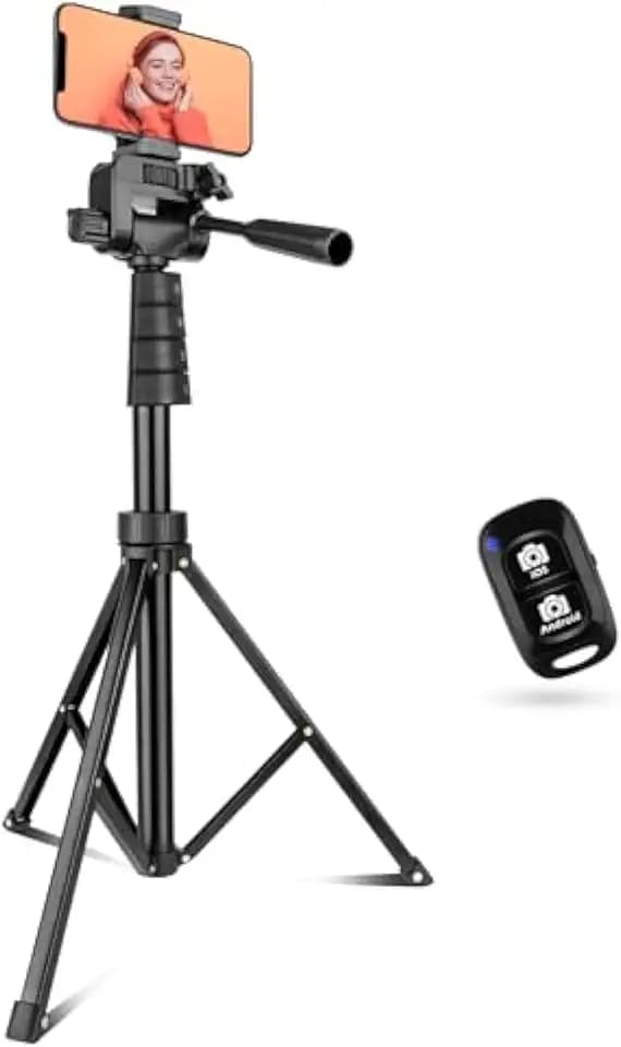 Aureday 170,2 cm (67 Zoll) Handy-Stativ und Kameraständer, Selfie-Stick mit Fernbedienung und Handyhalterung, perfekt für Selfies/Videoaufnahmen/Vlogging/Live-Streaming