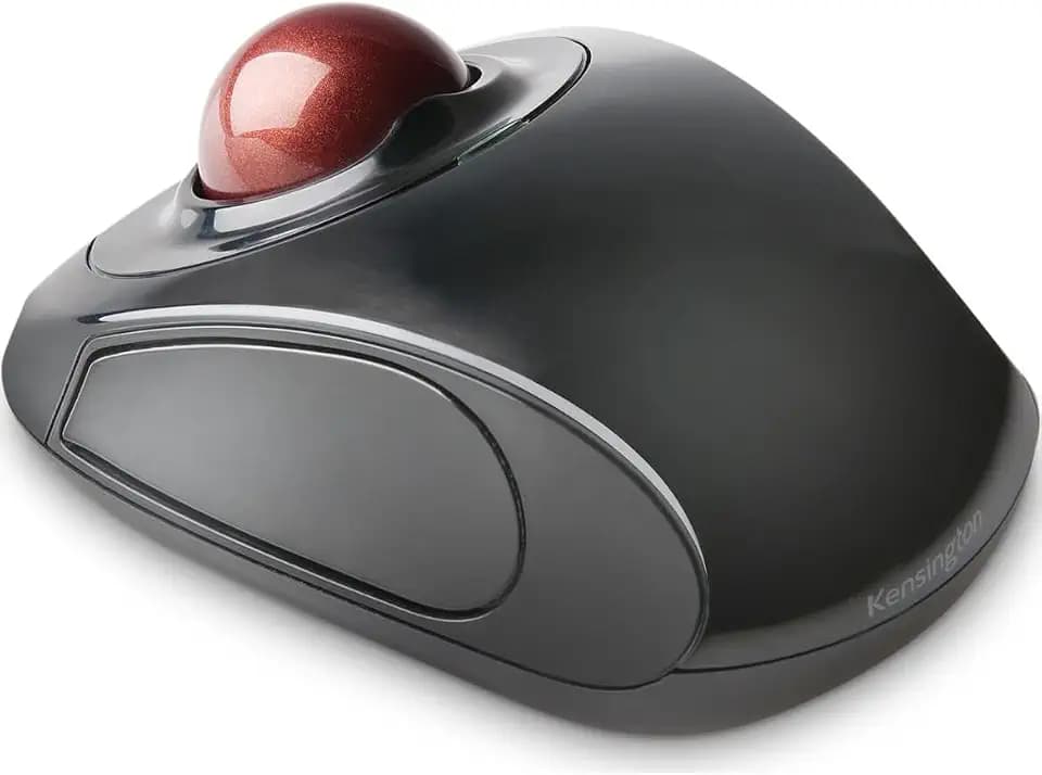 Kensington Orbit Wireless Trackball Mouse with Touch Scroll Ring (K72352US),Black
