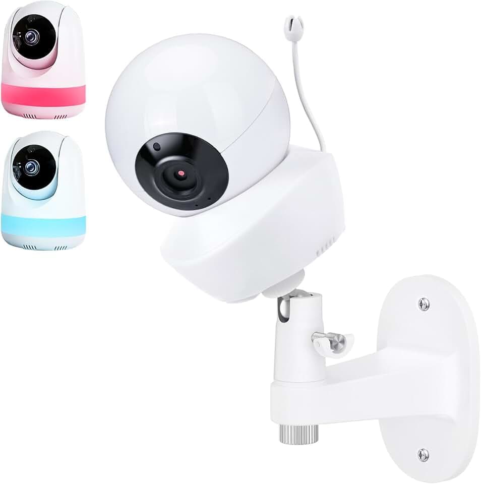 Baby Monitor Wall Mount Compatible with Babysense V43/HDS2/V24R/VBM55TX/Max View Baby Monitor, Adjustable Baby Camera Holder, Perfect View Angle and Easy Installation Without Drilling