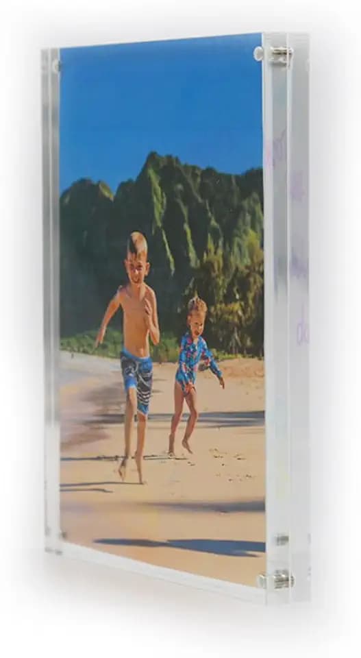 TRIXES Acryl-Fotorahmen – Mehrzweck-Bilderrahmen mit magnetischem Glaseffekt, perfekt für die Präsentation auf Ihrem Schreibtisch, zur Präsentation auf Ihrem Sideboard oder zum Ausruhen