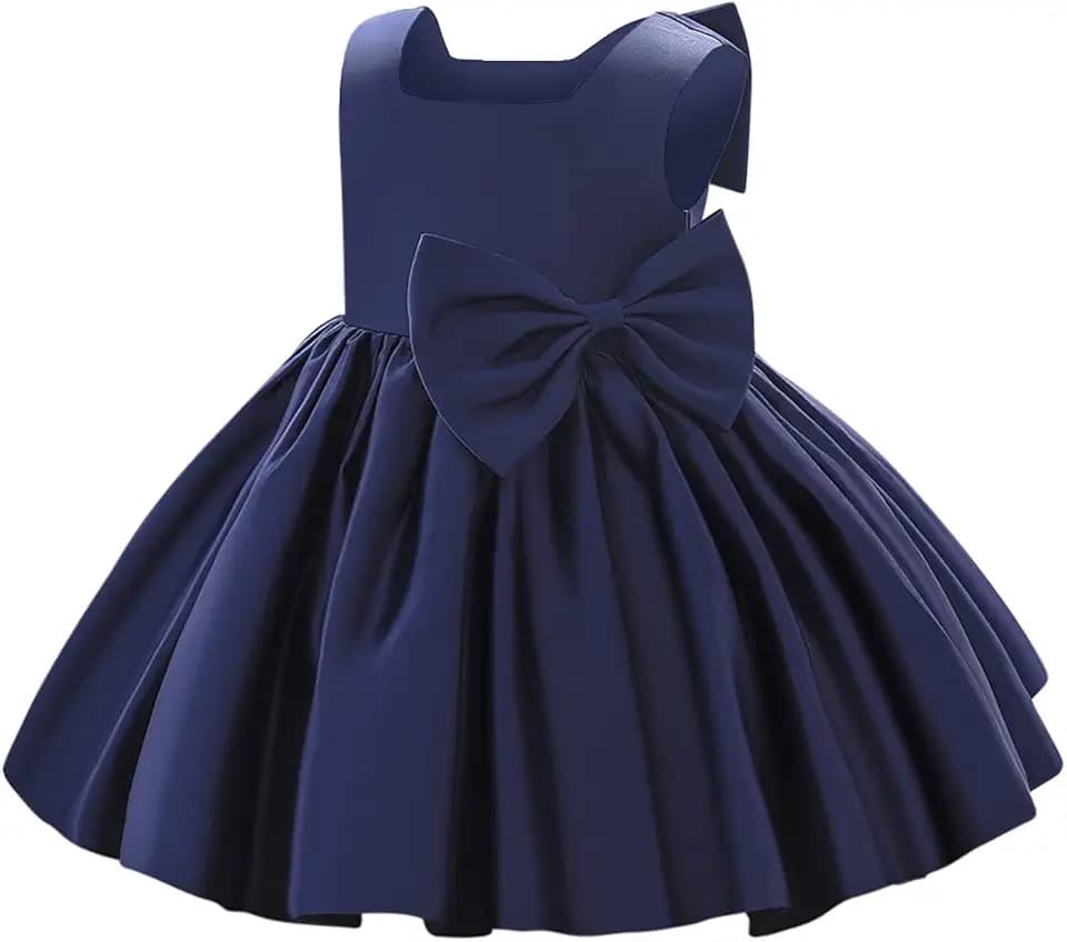 Baby Girls Little Girls Bowknot Tutu Princess Prom Dress Formal Ball Gown Birthday Wedding Party Christening Baptism Dresses