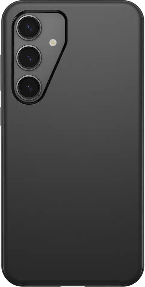 OtterBox Samsung Galaxy S24+ Symmetry Series Case - BLACK, ultra-sleek, wireless charging compatible, raised edges protect camera & screen