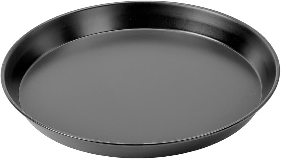 Original Kaiser Classic Back- und Pizzablech rund 28 cm, Backblech aus Stahl, antihaftbeschichtet, optimale Wärmeleitung, Schwarz