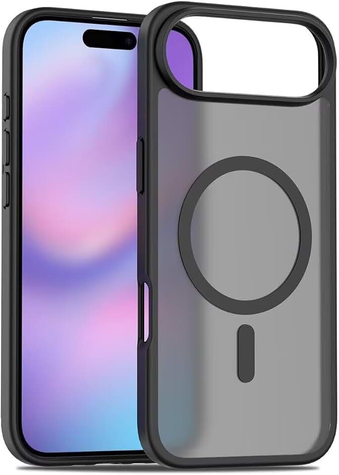 Case for iPhone 17 Air,Skin-Friendly Drop Protection Slim Matte Shockproof Anti-Slip with Wireless Charging Phone Case for iPhone 17 Air,6.5 inch 2025 (Black)