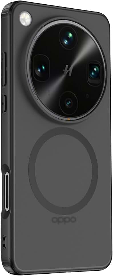 GIOPUEY Magnetische Handyhülle für Oppo Find X9 Ultra Hülle, Case Kompatibel mit MagSafe, Matte PC Zurück + TPU Bumper Stoßfeste Schutzhülle - Black
