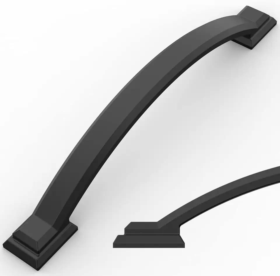 Amerdeco 10 Pack Matte Black Cabinet Pulls 5"