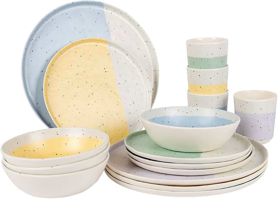 Bo-Camp - Pastel Collection - Essgeschirr - Annecy - 16 teilig