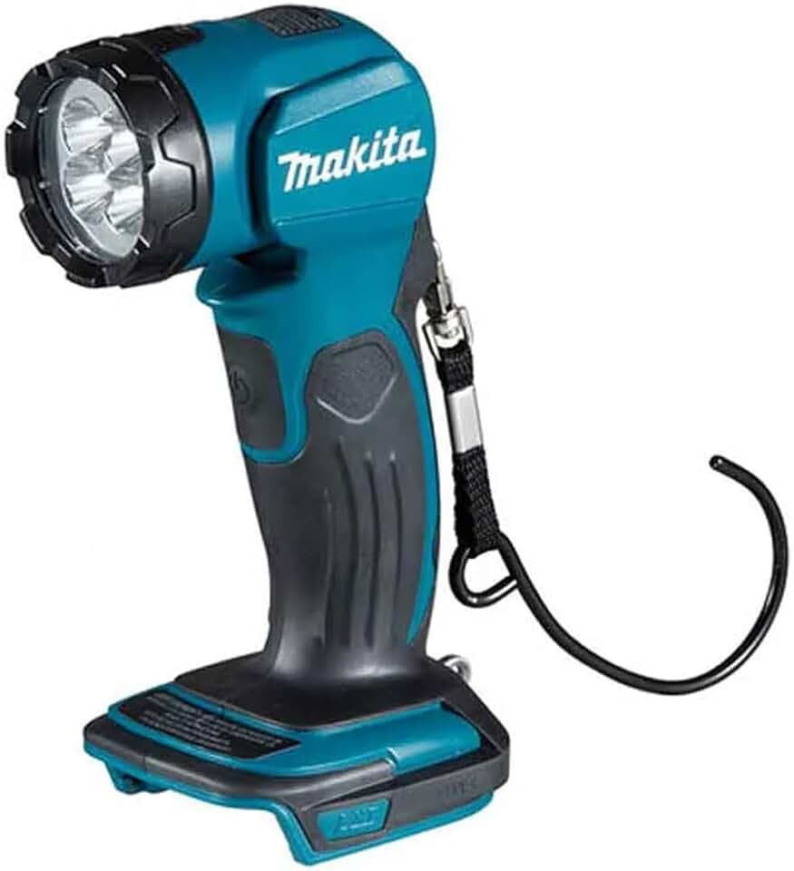 Makita DML815 LED-Akku-Handleuchte 14,4V-18V (ohne Akku & Ladegerät), 160 Lumen, Leuchtkopf um 170° schwenkbar