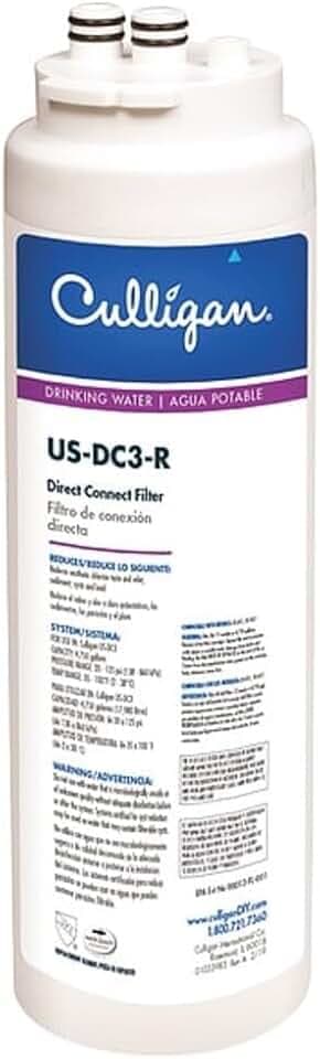 Culligan US-DC3-R Direct Connect Replacement Filter Premium Wasserfilter Ersatzpatrone, Weiß