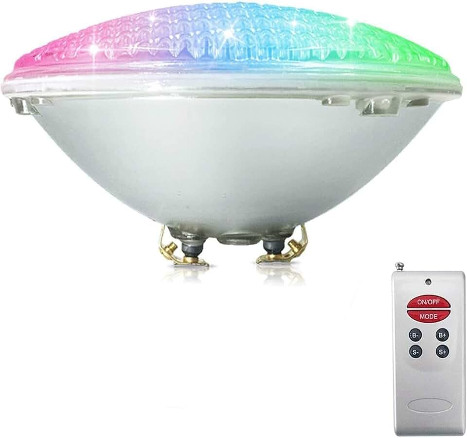 COOLWEST LED Poolbeleuchtung, 36W PAR56 RGB LED Schwimmbadleuchten Unterwasserscheinwerfer mit Fernbedienung Poolbeleuchtung, 12V AC/DC IP68 Wasserdicht Poolleuchte